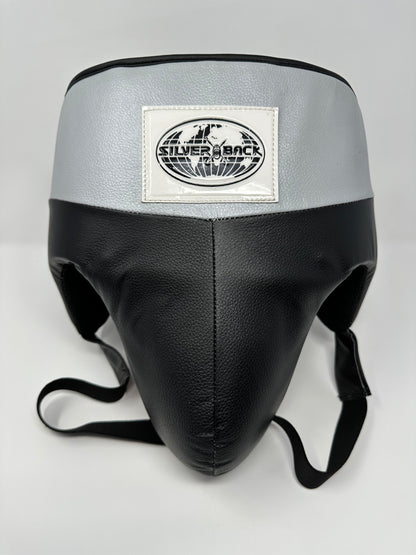 COQUILLE DE BOXE PRO - CUIR - NOIR/ARGENT