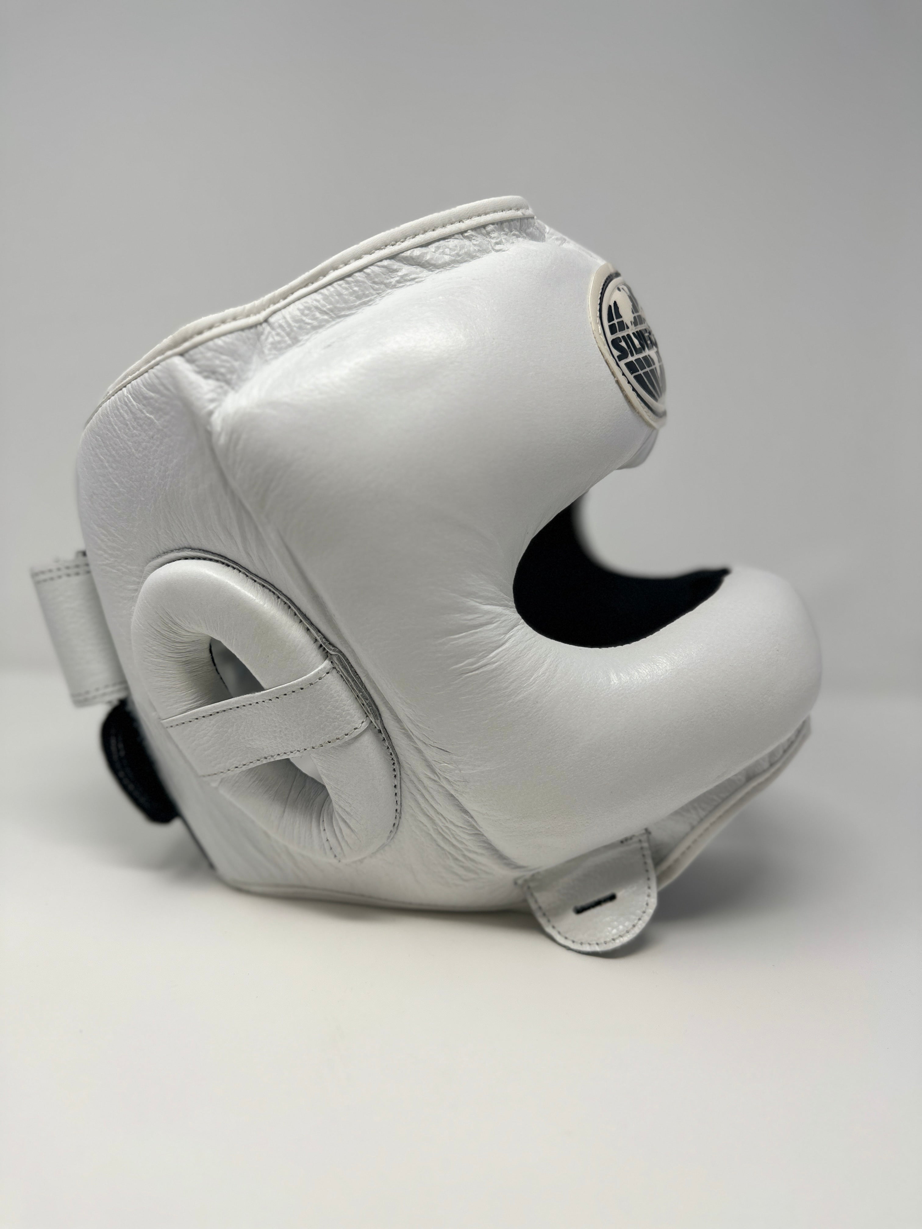 CASQUE DE BOXE - CUIR - BLANC – Silverback Fightwear